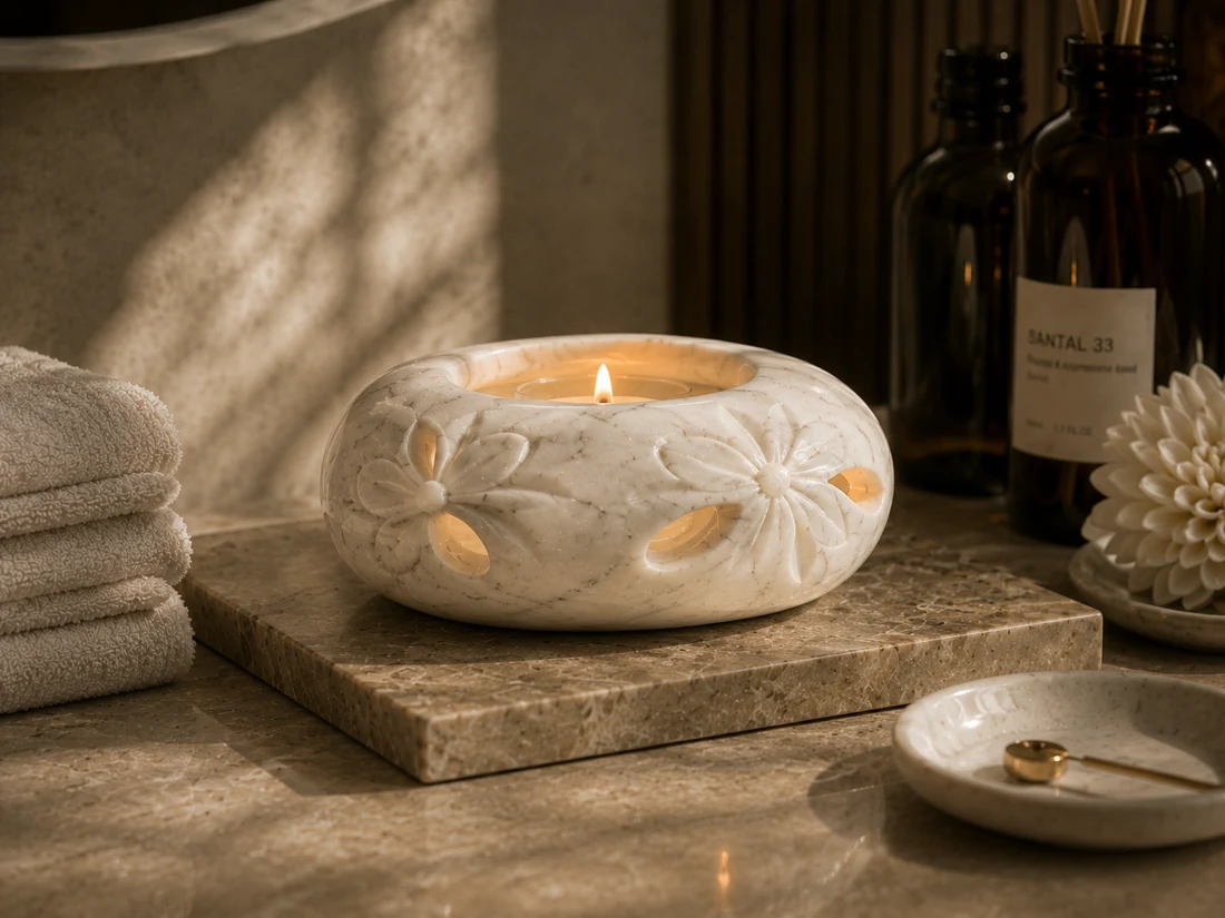 SWS-03 bloom relief candle vessel